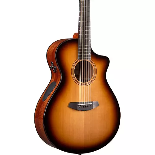 Breedlove Organic Solo Pro CE Red Cedar-African Mahogany 12-String Concert Acoustic-Electric Guitar Edge Burst - musicians--Friend