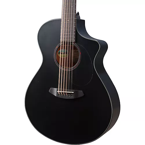 Breedlove Discovery Double Course 12-String Spruce-Mahogany Concert Acoustic-Electric Guitar Satin Black - musicians--Friend