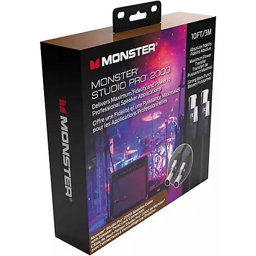 Monster Cable Prolink Studio Pro 2000 Speaker Cable with Speak-On Connectors 20 ft. Black - musicians--Friend