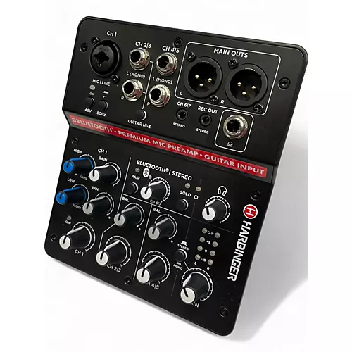 Used Harbinger LV7 7-Channel Analog Mixer With Bluetooth Powered Mixer - musicians--Friend