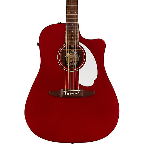 Fender California Redondo Player Acoustic-Electric Guitar Candy Apple Red - musicians--Friend
