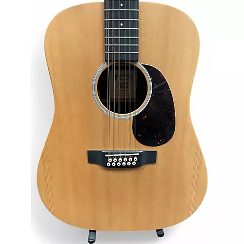 Used Martin X SERIES CUSTOM Natural 12 String Acoustic Electric Guitar Natural - musicians--Friend