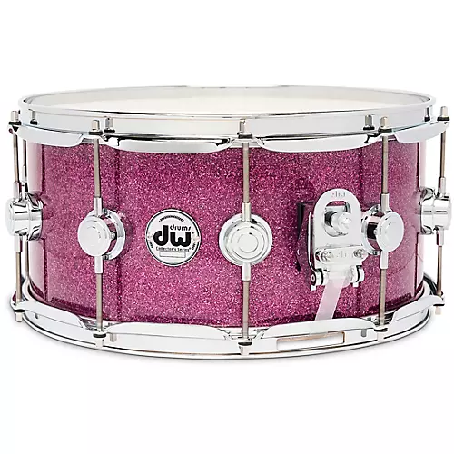 DW Collector's SSC Maple Finish Ply Snare Drum 14 x 6.5 in. White Glass Contrail Finish Ply - musicians--Friend
