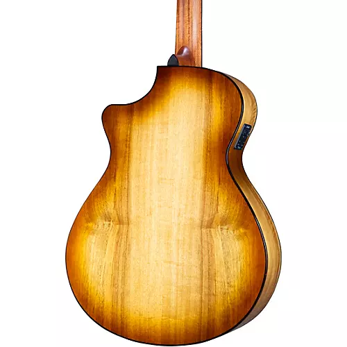 Breedlove Pursuit Exotic S CE Fretless Concerto Acoustic-Electric Bass Amber Burst - musicians--Friend