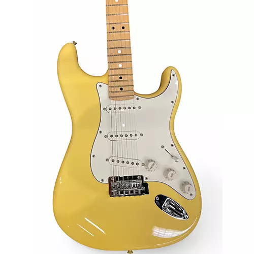 Used Fender Player Stratocaster Yellow Solid Body Electric Guitar Yellow - musicians--Friend