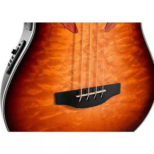 Ovation CEB44X-7C-G Celebrity Elite Mid-Depth Acoustic-Electric Bass Guitar Cognac Burst - musicians--Friend
