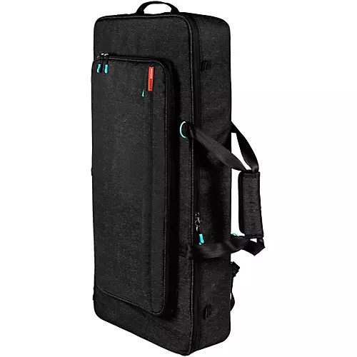 Gator GTKP61-BLK Transit Series Protective Gig Bag for 61-Note Keyboards; Charcoal Black With Electric Blue Interior - musicians--Friend