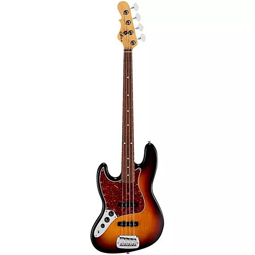 G&L Fullerton Deluxe JB Left Handed Electric Bass 3-Tone Sunburst - musicians--Friend