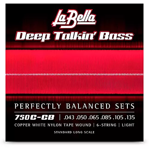 LaBella Deep Talkin' Bass Copper White Nylon Tape Wound 6-String Bass Strings - musicians--Friend