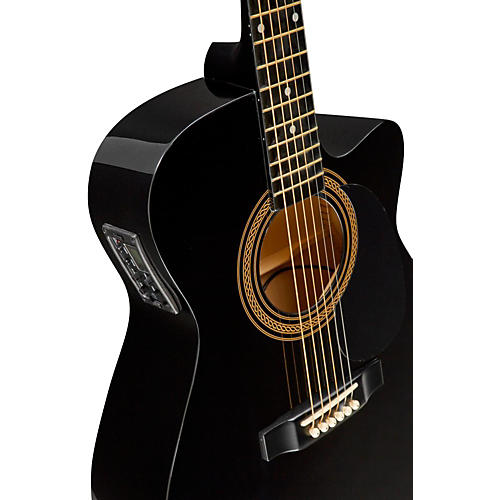 Rogue RA-090 Concert Cutaway Acoustic-Electric Guitar Mahogany - musicians--Friend