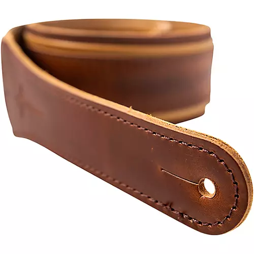 Taylor Nouveau Leather Guitar Strap Distressed Brown 2.5 in. - musicians--Friend