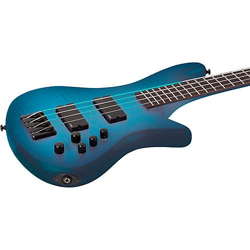 Schecter Guitar Research Stiletto Studio-4 Electric Bass Guitar Ocean Blue Burst - musicians--Friend