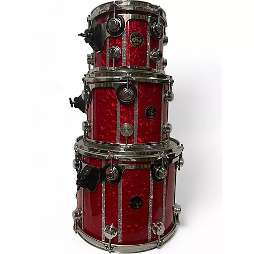 Used DW 4 Piece COLLECTOR'S SERIES MARINE SHELL PACK RED MARINE PEARL Drum Kit RED MARINE PEARL - musicians--Friend