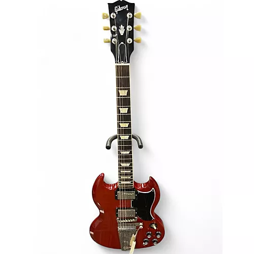 Used Gibson 1961 SG REISSUE VIBROLA TRANSLUSCENT CHERRY Solid Body Electric Guitar TRANSLUSCENT CHERRY - musicians--Friend