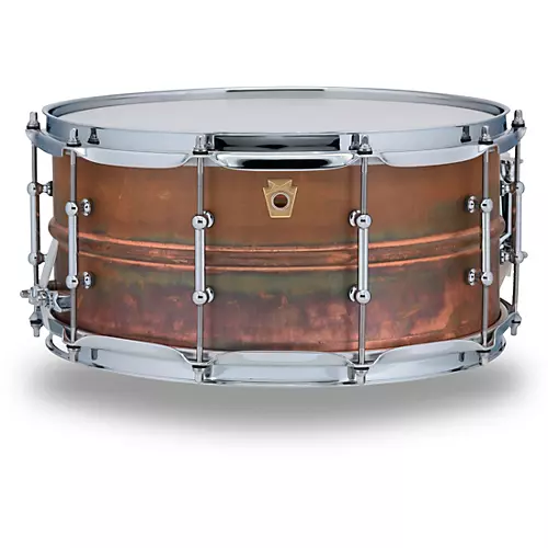 Ludwig Copper Phonic Smooth Snare Drum 14 x 6.5 in. Raw Smooth Finish with Imperial Lugs - musicians--Friend
