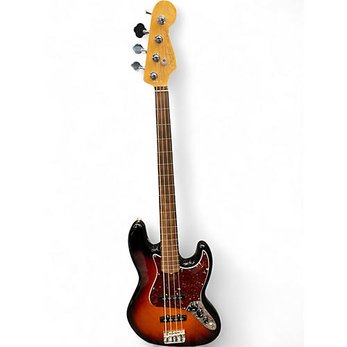 Used Fender American Standard Jazz Bass Fretless 3 Tone Sunburst Electric Bass Guitar 3 Tone Sunburst - musicians--Friend