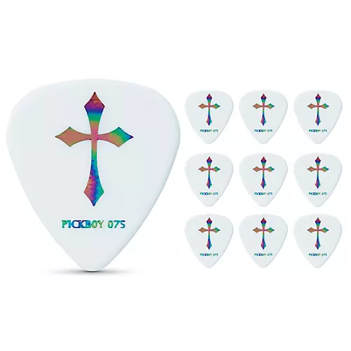 Pick Boy Heavy Metal Cross Celltex Guitar Picks .75 mm 10 Pack - musicians--Friend