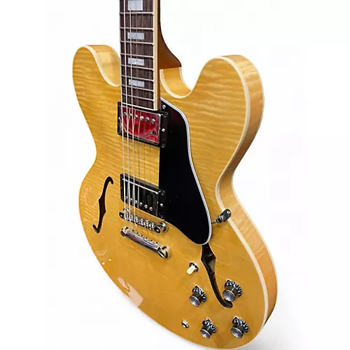 Used Gibson ES335 Figured Top Natural Hollow Body Electric Guitar Natural - musicians--Friend