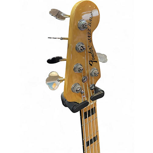 Used Fender American Deluxe Precision Bass V Natural Electric Bass Guitar Natural - musicians--Friend