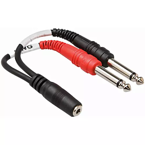 Hosa YMP434 3.5 mm Female TRS to Dual 1/4