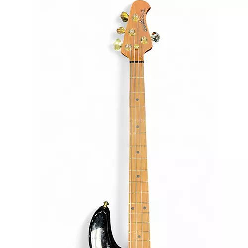 Used Ernie Ball Music Man Stingray 4 String Jackpot Black and Gold Electric Bass Guitar Black and Gold - musicians--Friend
