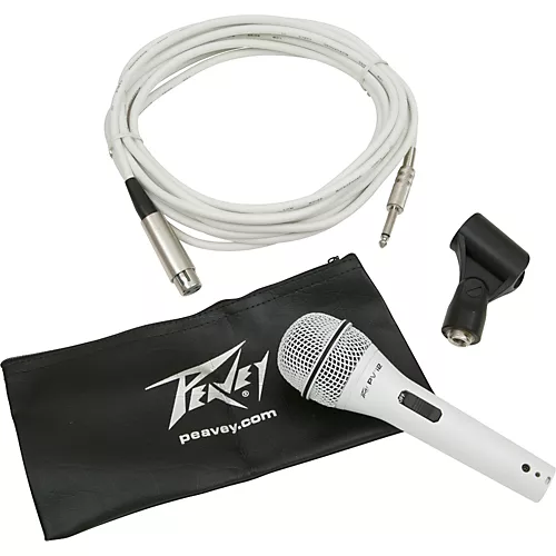 Peavey PVi 2G 1/4 Dynamic Handheld Microphone White - musicians--Friend