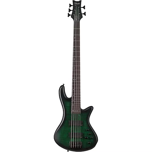 Schecter Guitar Research Stiletto Studio-5 5-String Electric Bass Guitar Ocean Blue Burst - musicians--Friend