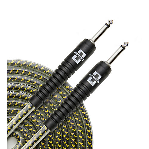 Analysis Plus Yellow Oval Instrument Cable With Overmold Plug With Straight-Straight Plugs 20 ft. - musicians--Friend