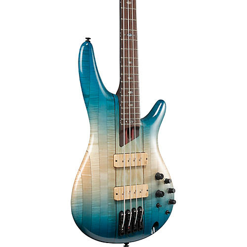 Ibanez Premium SR4CMLTD 4-String Electric Bass Guitar Caribbean Islet Low Gloss - musicians--Friend