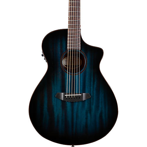 Breedlove Rainforest S African Mahogany Concert Acoustic-Electric Guitar Midnight Blue - musicians--Friend