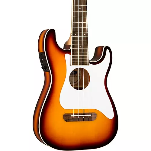 Fender Fullerton Stratocaster Acoustic-Electric Ukulele Black - musicians--Friend