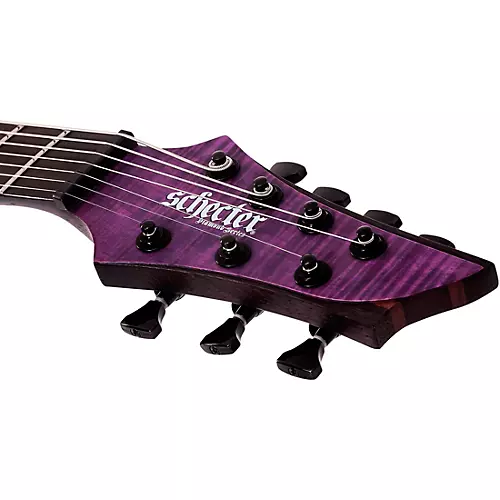 Schecter Guitar Research John Browne Tao-7 Electric Guitar Satin Trans Purple - musicians--Friend