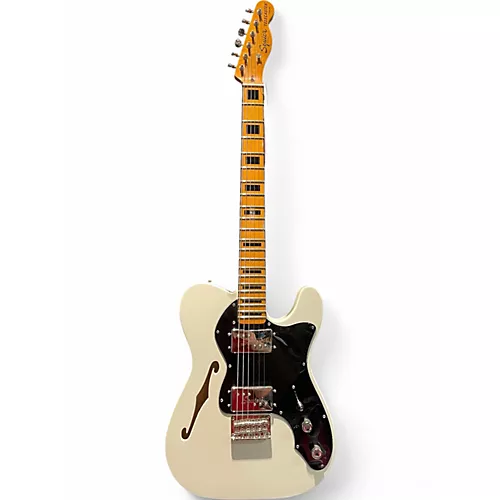 Used Squier Classic Vibe 70s Thinline Telecaster Olympic White Hollow Body Electric Guitar Olympic White - musicians--Friend