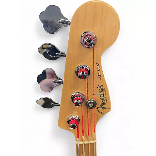 Used Fender mod shop jazz bass Silver Electric Bass Guitar Silver - musicians--Friend