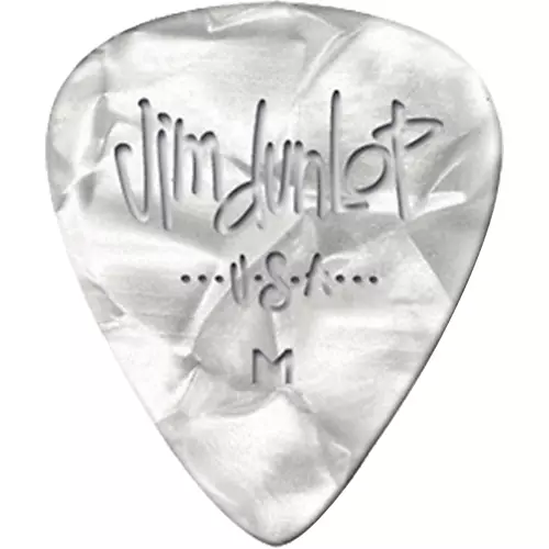 Dunlop Premium Celluloid Classic Guitar Picks 1 Dozen Purple Pearloid Medium - musicians--Friend