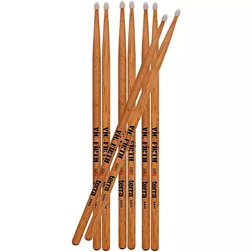Vic Firth American Classic Terra Series Drum Sticks Value 4-Pack X5B Wood - musicians--Friend