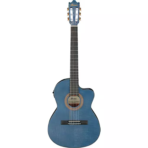 Ibanez GA5MHTCE Classical Nylon-String Acoustic-Electric Guitar Blue Berry - musicians--Friend