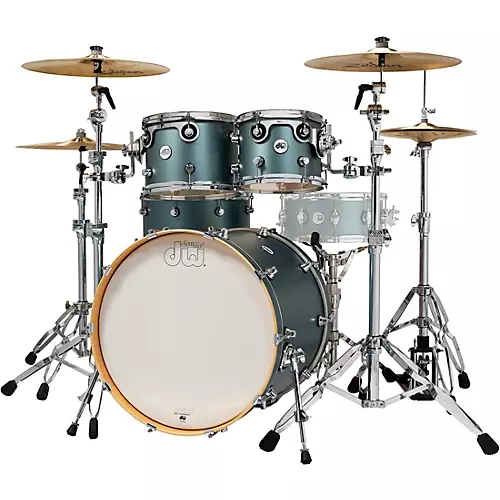 DW Design Series 4-Piece Shell Pack Satin Sage Metallic - musicians--Friend