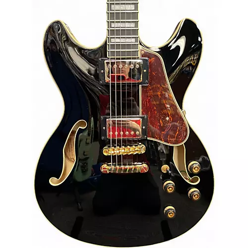 Used Ibanez AS93BC Artcore Black Hollow Body Electric Guitar Black - musicians--Friend