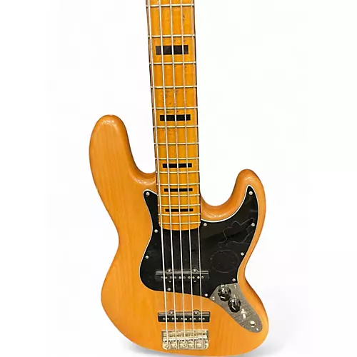 Used Squier Classic Vibe 70s Jazz Bass V Natural Electric Bass Guitar Natural - musicians--Friend