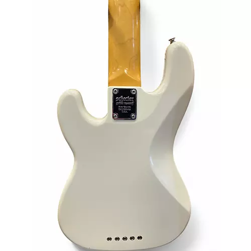 Used 2013 Schecter Guitar Research P5 Ivory Electric Bass Guitar Ivory - musicians--Friend