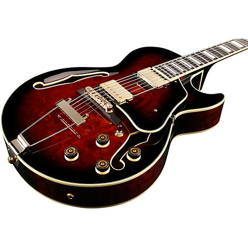 Ibanez Artcore Expressionist AG95QA Electric Guitar Dark Brown Sunburst - musicians--Friend