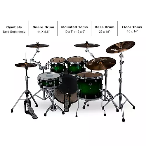 Ddrum Dominion Birch 5-Piece Shell Pack With Ash Veneer Red Burst - musicians--Friend