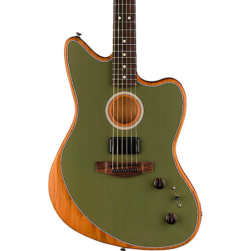Fender Acoustasonic Player Jazzmaster Sitka Spruce-Mahogany Acoustic-Electric Guitar Ice Blue - musicians--Friend