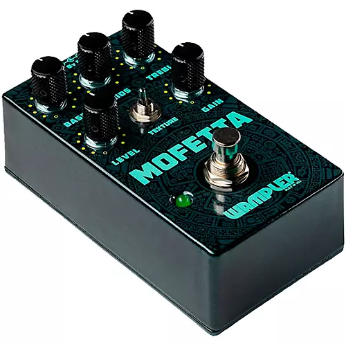 Wampler Mofetta Overdrive and Distortion Effects Pedal Black and Teal - musicians--Friend