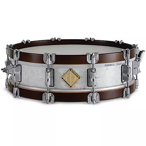 Dixon Classic Hybrid Maple Wood Hoop Snare Drum 14 x 3.5 in. Sub Zero White - musicians--Friend