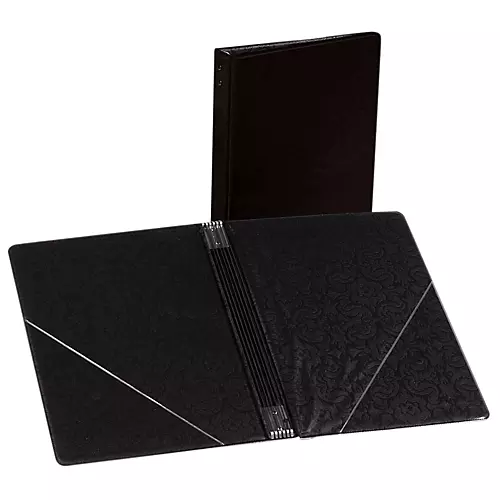Marlo Plastics Choral Folder 7-3/4 x 11 With 7 Elastic Stays and 2 Clear, Flat, Diagonal Internal Pockets Green - musicians--Friend
