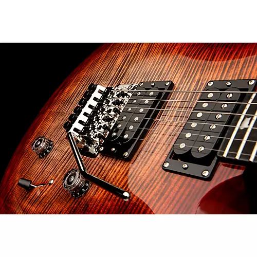 PRS SE Custom 24 Floyd Electric Guitar Charcoal Cherry Burst - musicians--Friend