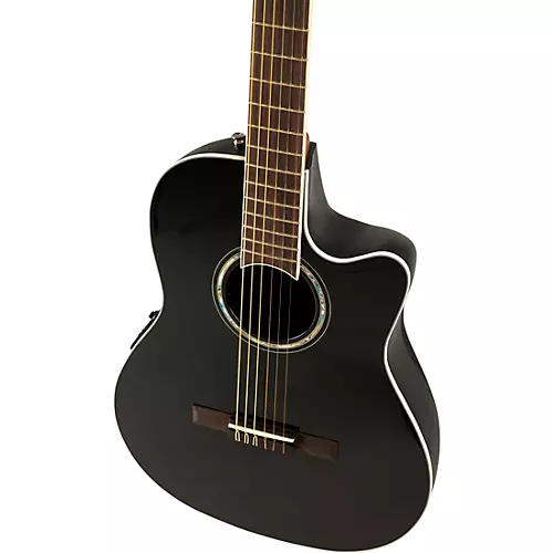 Ovation CS24C Celebrity Series Traditional Mid-Depth Nylon-String Classical Acoustic-Electric Guitar Natural - musicians--Friend
