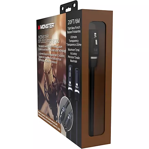 Monster Cable Prolink Studio Pro 2000 Microphone Cable 30 ft. Black - musicians--Friend
